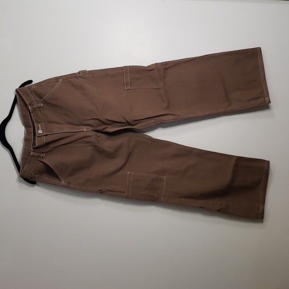 refuge Denim - Refuge high rise carpenter cargo jeans brown medium 15.5” waist